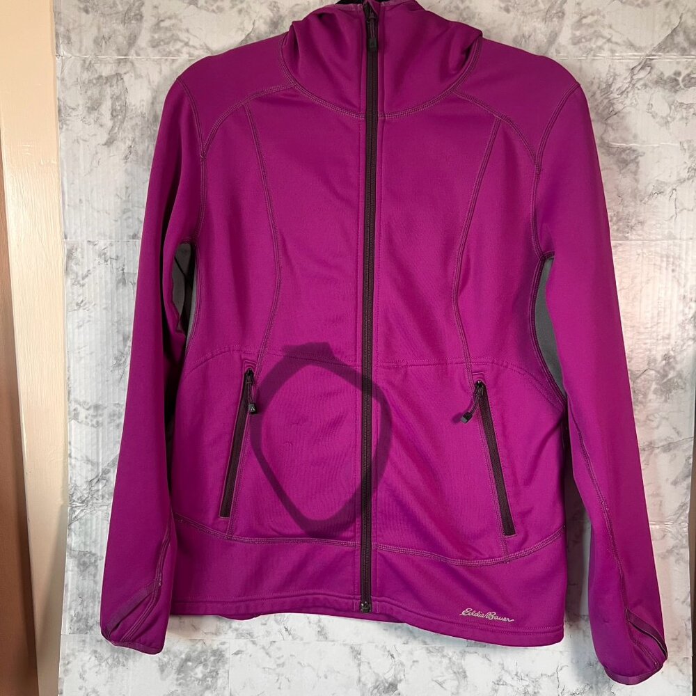 Ladies Eddie Bauer Hoodie‎ Size Medium First Ascent Full Zip Hoodie Purple - Picture 11 of 12